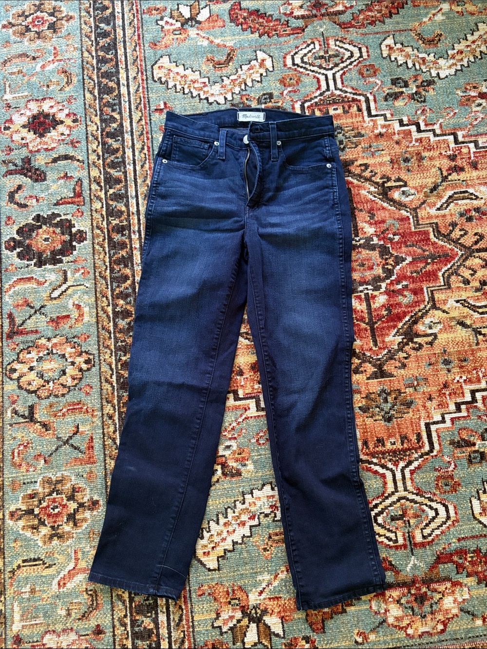 Madewell Dark Indigo Straight-Leg Jeans